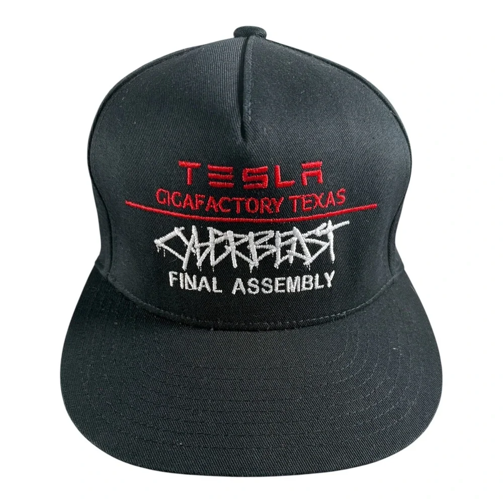 Tesla Cyberbeast Austin Texas Gigafactory Worker Snapback Hat Final Assembly Cap
